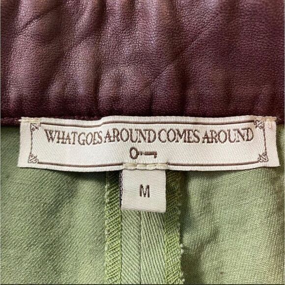 What Goes Around Comes Around Womens Green Tempest Straight Leg Overalls Medium - Picture 4 of 14